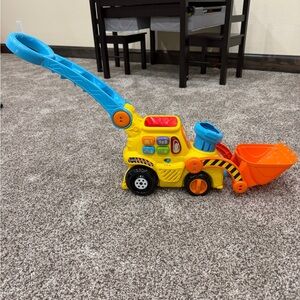 Colorful Toy Excavator with Blue Handle